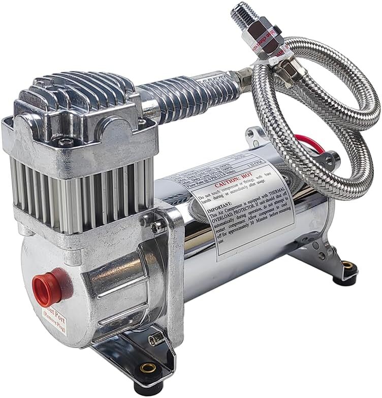 Onboard Heavy Duty 12V Air Compressors 200 PSI Universal Fit for Truck Car Train - Image 2