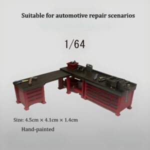 Diorama 1:64 Car Garage Accessories Automotive Repair Tool Workbench Set Props