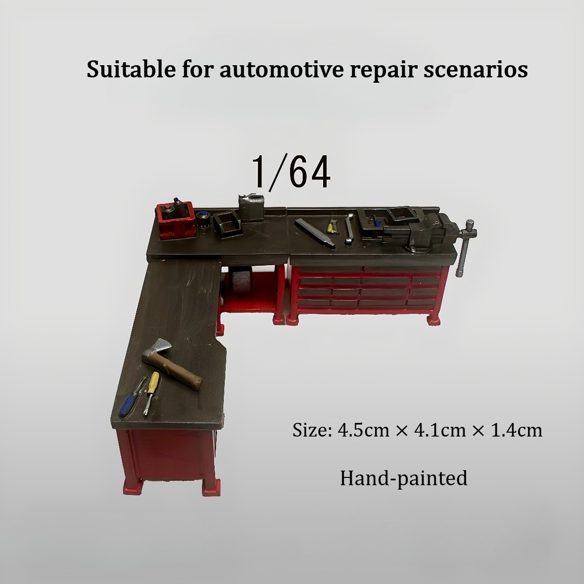 Diorama 1:64 Car Garage Accessories Automotive Repair Tool Workbench Set Props - Image 2