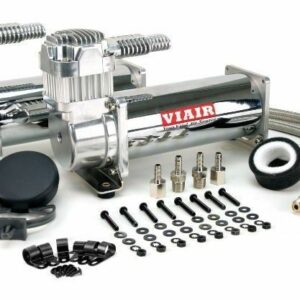 Compresores de aire dobles cromados Viair 444C para montaje de automóviles y camiones - 12V, 200 PSI-