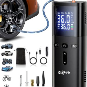 Inflador de neumáticos de coche compresor de aire portátil - 4 veces más rápido 160 PSI, DC 12V bomba de aire f-