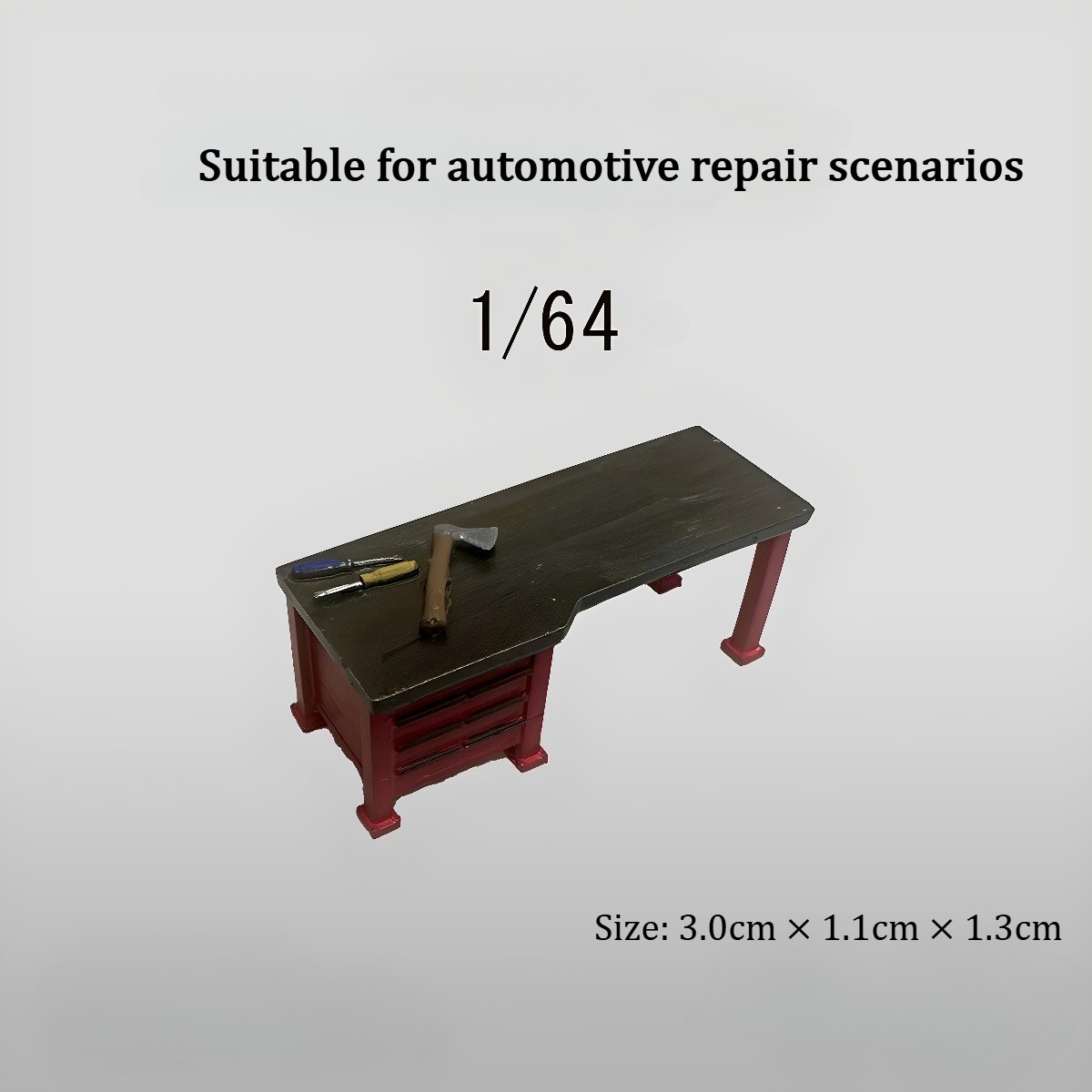 Diorama 1:64 Car Garage Accessories Automotive Repair Tool Workbench Set Props - Image 4