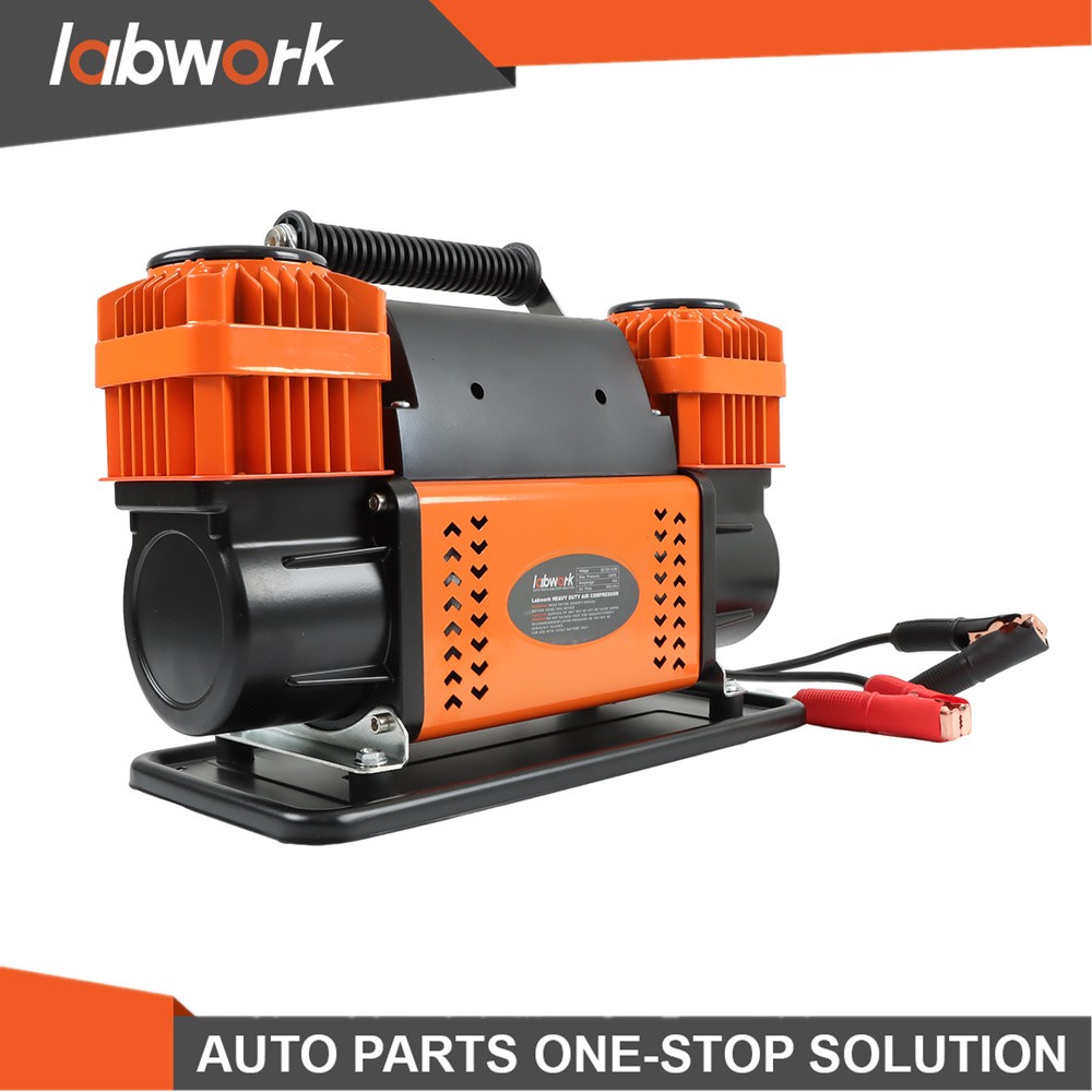 Bomba compresora de aire todoterreno de doble cilindro 12 V de doble cilindro para vehículo 4x4 y autocaravana-