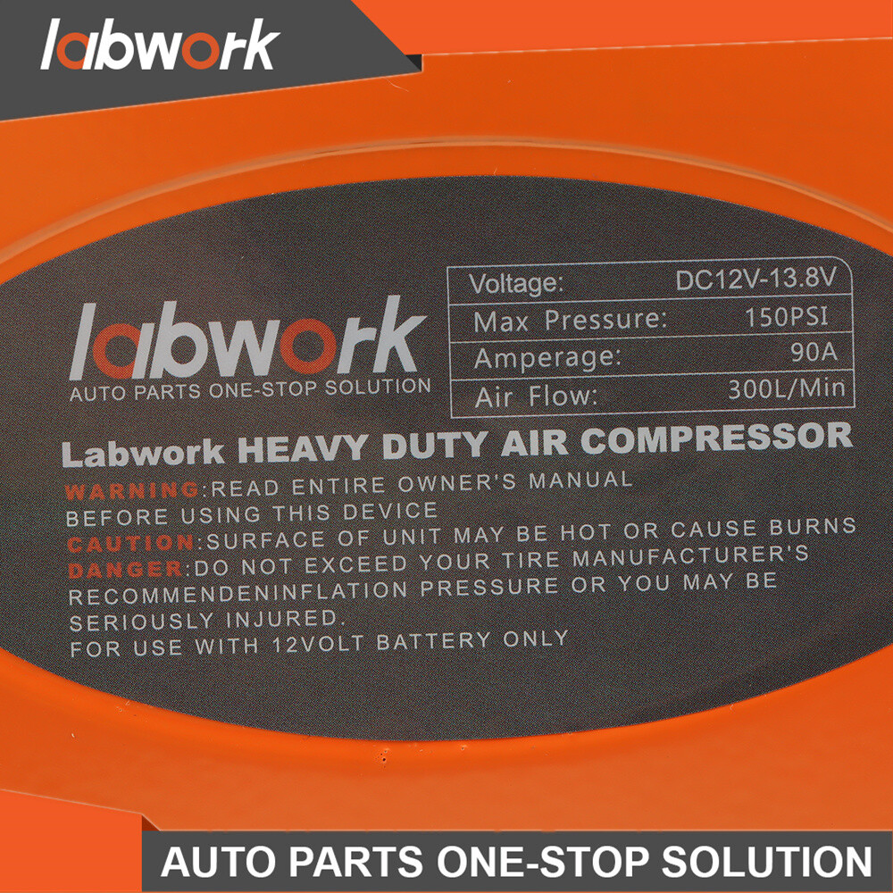 Bomba compresora de aire todoterreno Labwork de doble cilindro 12V para vehículo 4x4 y autocaravana- - Image 3