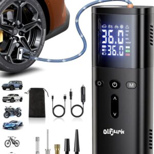 Inflador de neumáticos de coche compresor de aire portátil - 4 veces más rápido 160 PSI, DC 12V bomba de aire-