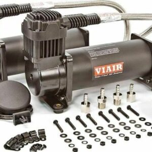 Kit de compresores de aire Viair Dual 444C Stealth negro suspensión neumática - 12V, 200 PSI-