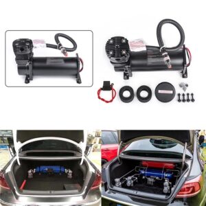 Compresor/bomba de suspensión neumática DC 12V 480c MAXPOWER 200 PSI SALIDA 3/8 NPT-