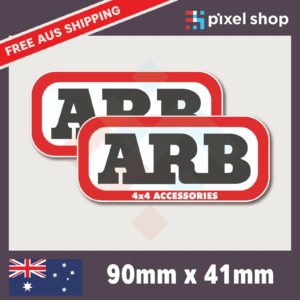 2x 90mm ARB 4x4 Accesorios Calcomanía Adhesiva Camión Ute Parachoques 4x4-