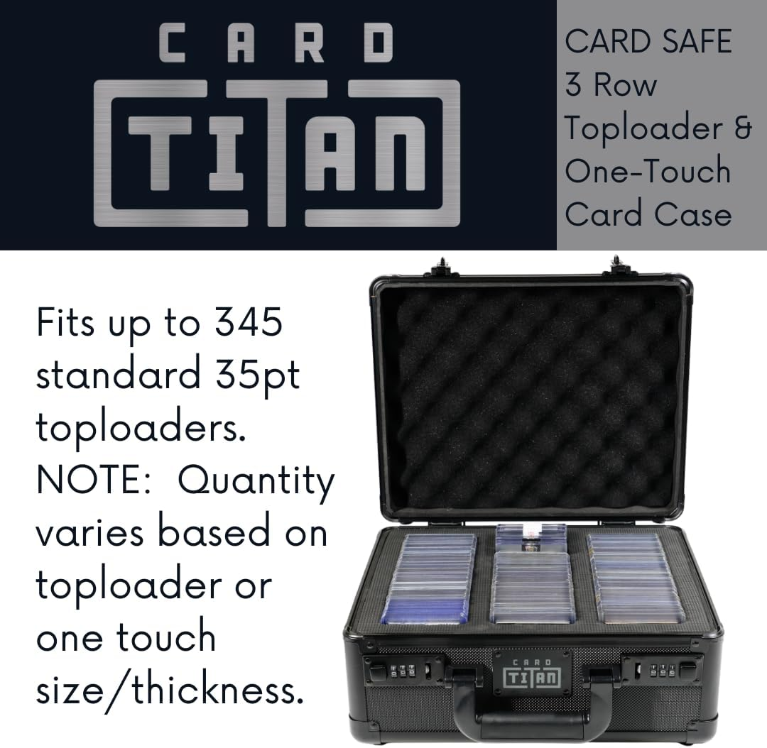 Lockable Card Safe Case - Holds 345 Top Loaders with Foam Interior - Image 2