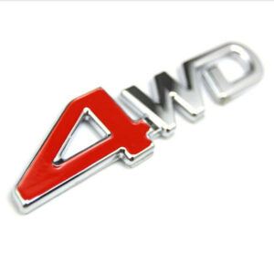 Puerta Trasera Coche Cromo 4x4 Metal Adhesivo Emblema Insignia 4 Ruedas Tracción Coche Accesorios-