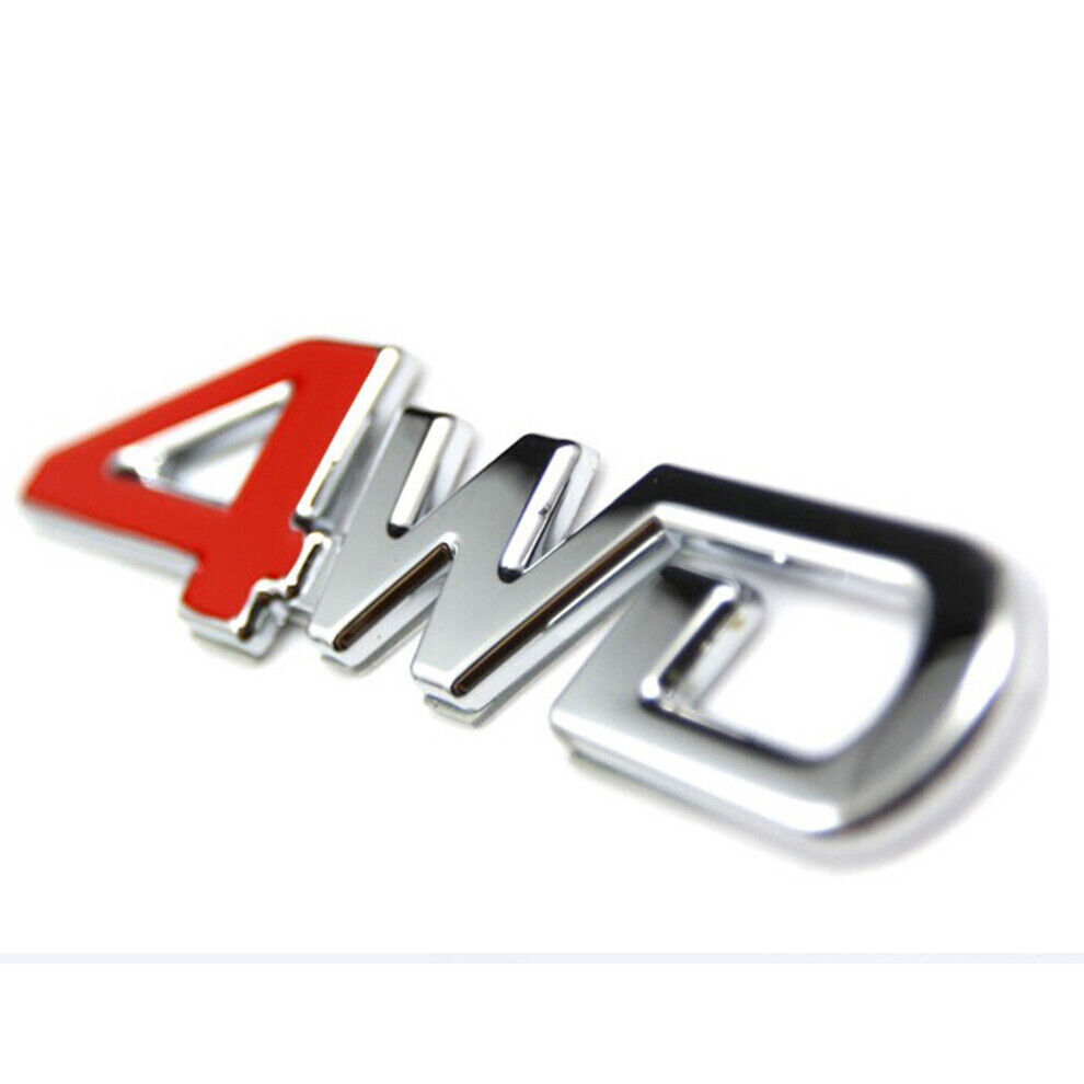Puerta Trasera Coche Cromo 4x4 Metal Adhesivo Emblema Insignia 4 Ruedas Tracción Coche Accesorios- - Image 2