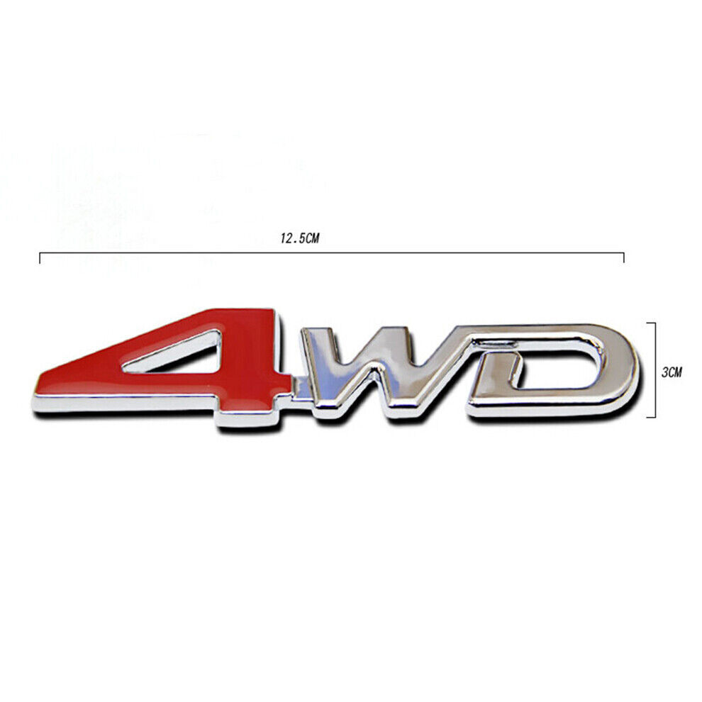 Puerta Trasera Coche Cromo 4x4 Metal Adhesivo Emblema Insignia 4 Ruedas Tracción Coche Accesorios- - Image 3