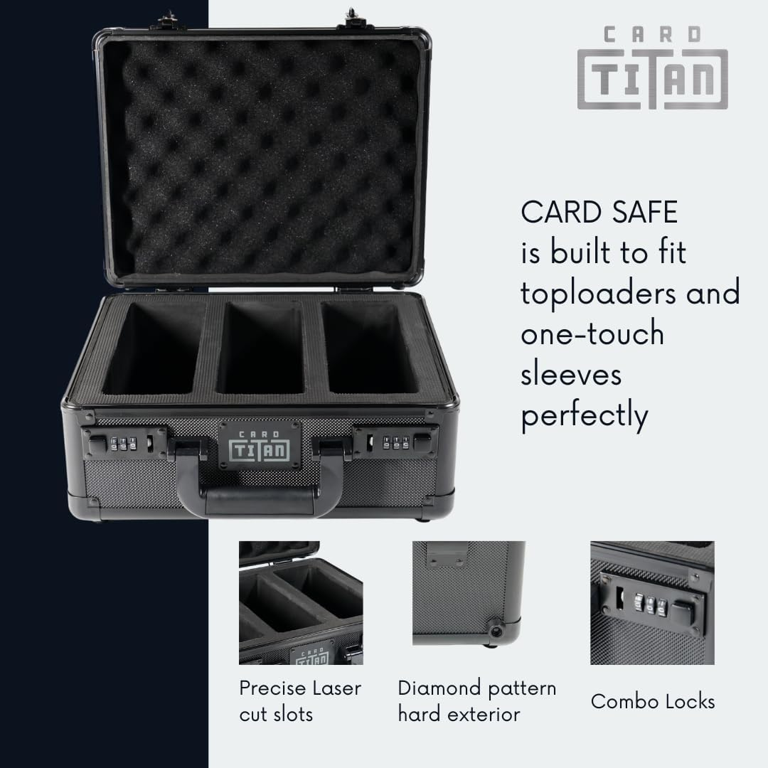 Lockable Card Safe Case - Holds 345 Top Loaders with Foam Interior - Image 3