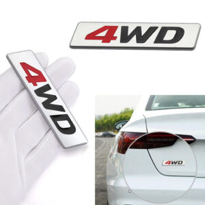 3D 4WD Metal Matte Car Rear Trunk Tailgate Emblem Badge Sticker Accessories