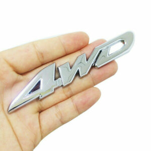 Logotipo 3D plateado 4x4 emblema insignia coche maletero trasero guardabarros calcomanía pegatina accesorios-