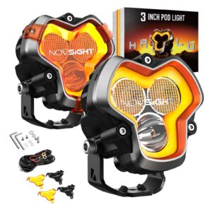 NOVSIGHT HALO Pro Series 3" pulgadas LED Pods Spot Flood Offroad Lámpara de conducción SUV 4x4-