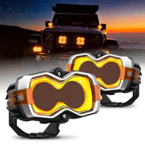 4.5" pulgadas 30W LED vainas punto de luz lámpara de inundación todoterreno 4x4 conducción coche ámbar/blanco-