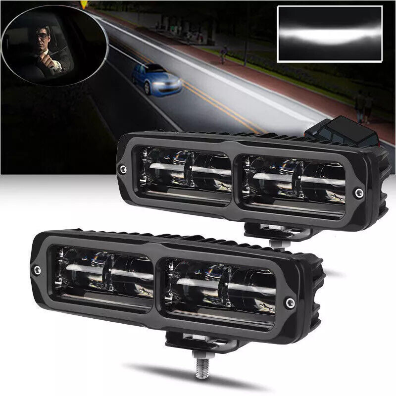 Barra de luces LED de trabajo 2X 6 pulgadas Spot Pods lámpara antiniebla todoterreno conducción camión 4x4 SUV ATV-