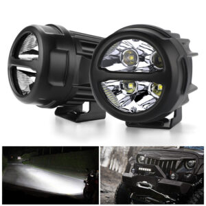 2x 3"" Redondo 80W LED Barra de Luz de Trabajo Spot Pods Conducción Niebla Offroad 4x4 SUV ATV Reino Unido-