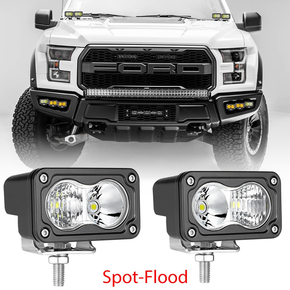 2 PIEZAS 3" 40W LED Cubo Barra de Luz de Trabajo Punto Vainas de Inundación Conducción Niebla Off Road 4x4 UTV-