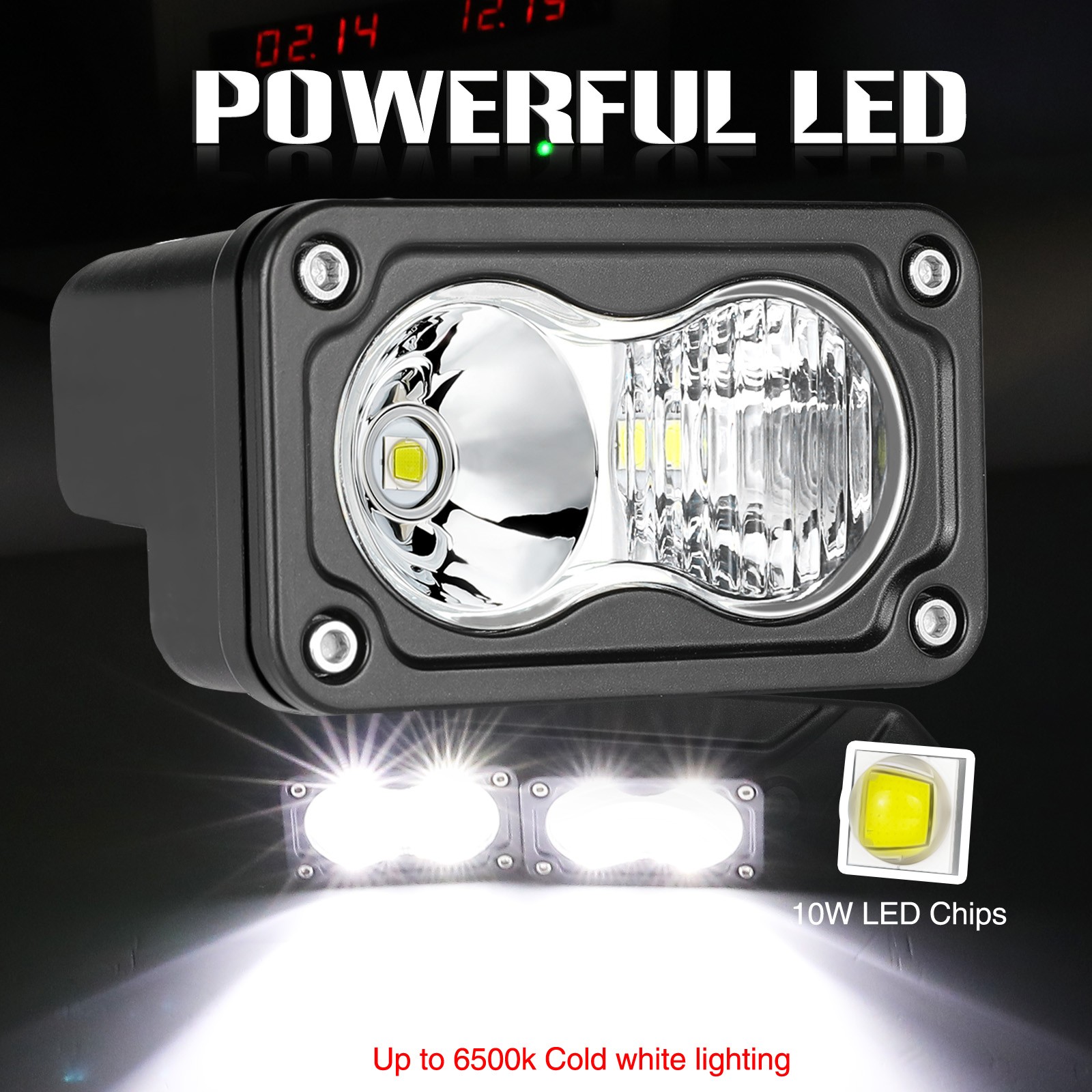 2 PIEZAS 3" 40W LED Cubo Barra de Luz de Trabajo Punto Vainas de Inundación Conducción Niebla Off Road 4x4 UTV- - Image 2