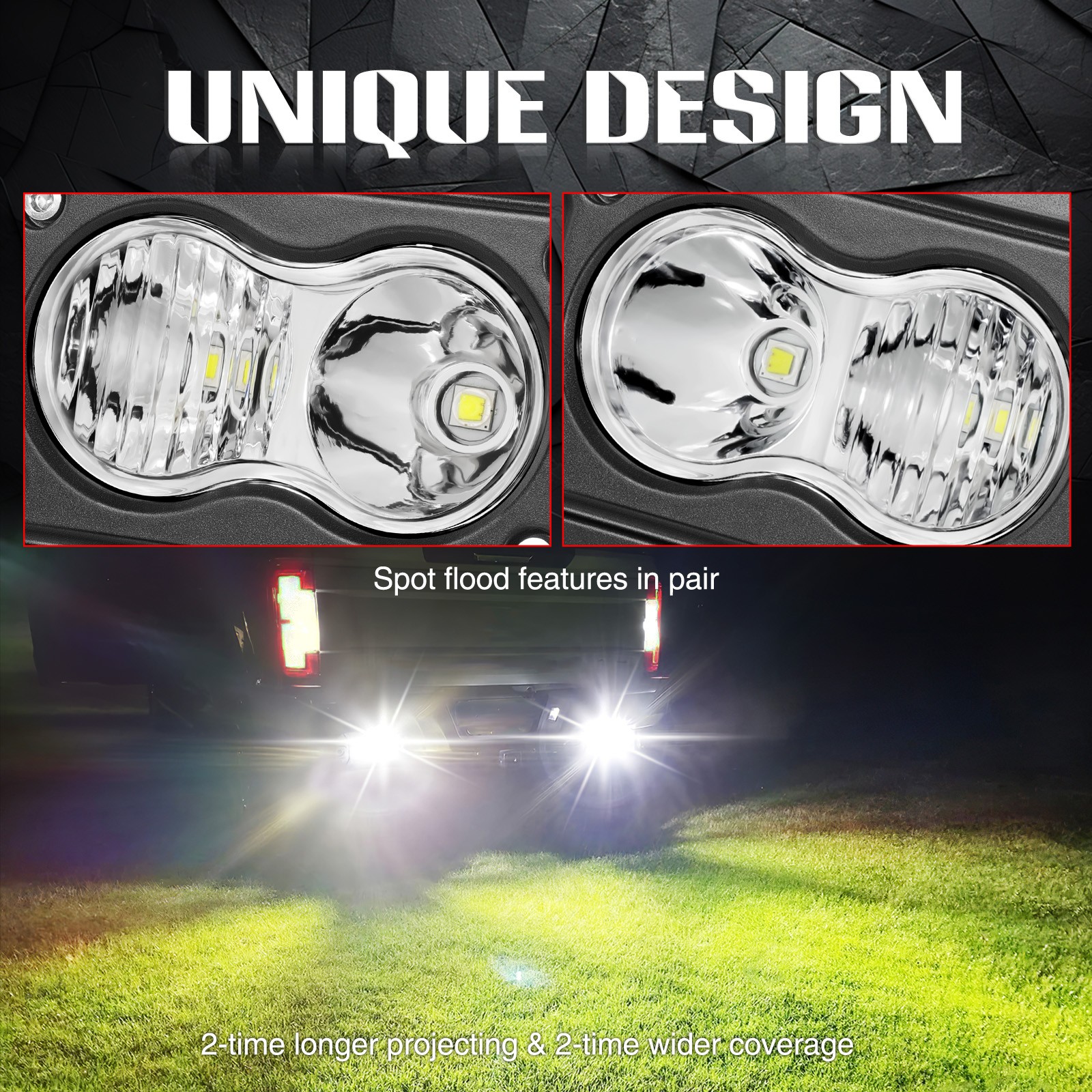 2 PIEZAS 3" 40W LED Cubo Barra de Luz de Trabajo Punto Vainas de Inundación Conducción Niebla Off Road 4x4 UTV- - Image 5