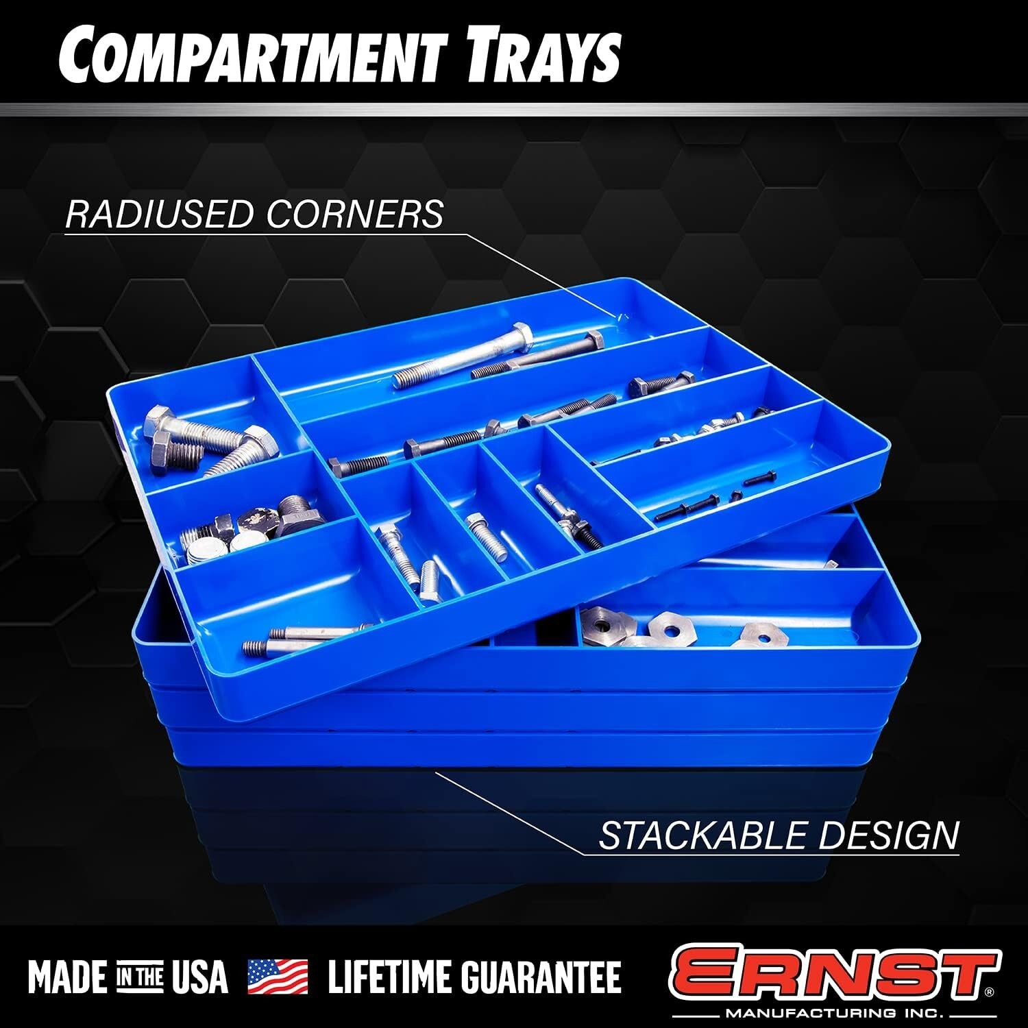 Automotive Tool Drawer Organizer 10 Compartment Heavy Duty Tray Garage Storage - Image 3