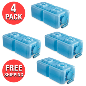 (Paquete de 4) Contenedor de almacenamiento de agua portátil para camping de 3,5 galones apilable sin BPA-