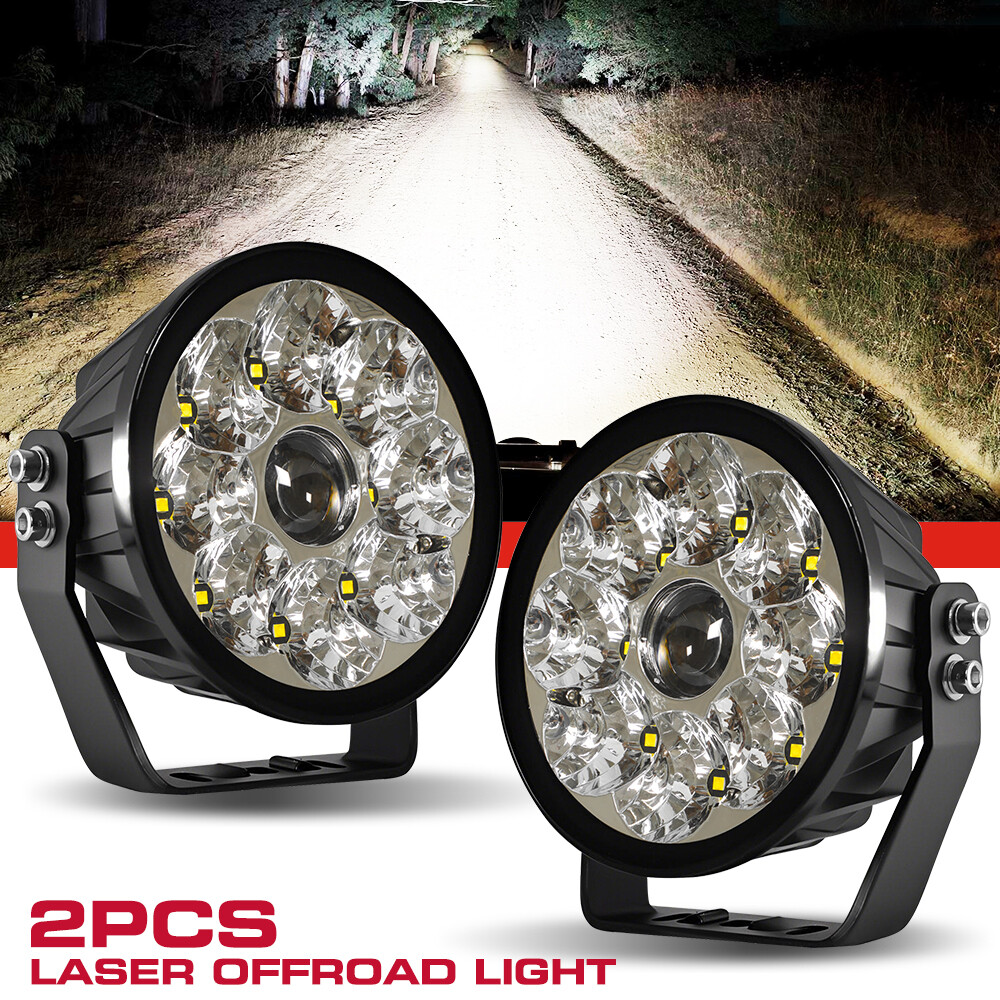 Barra de luz de trabajo láser LED de 7 pulgadas 2 piezas punto inundación conducción niebla todoterreno ATV UTV 4x4-