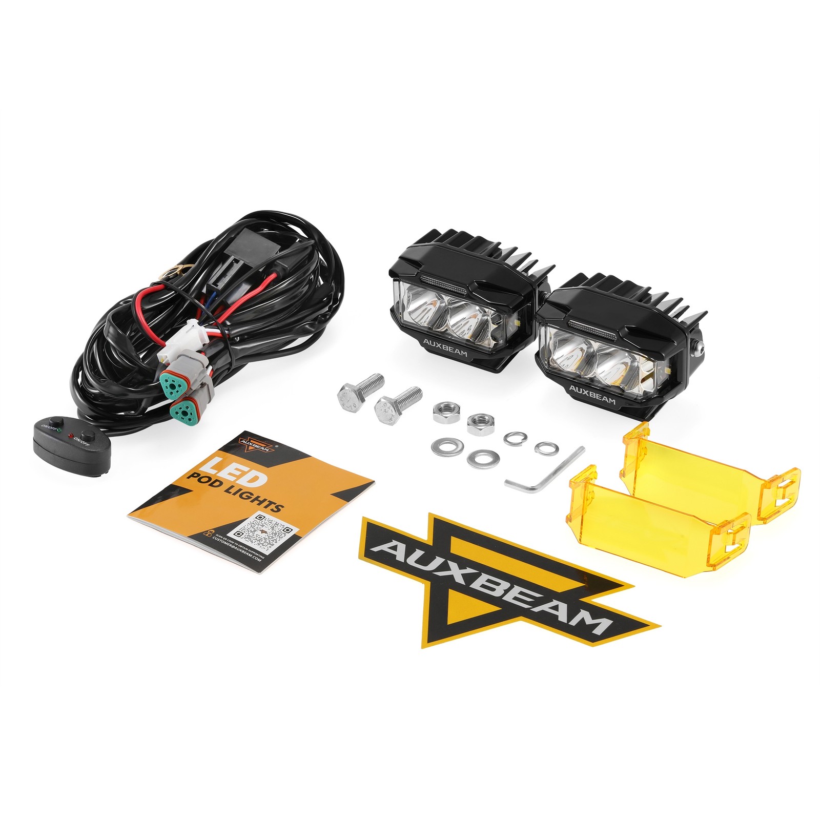 AUXBEAM 4" pulgadas LED vainas de luz de trabajo punto todo terreno inundación conducción camión antiniebla ATV 4x4- - Image 5