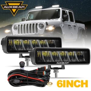 AUXBEAM 2x 6" LED Barra de Luz de Trabajo Vainas Lámpara Antiniebla Offroad Conducción Camión SUV ATV 4x4-