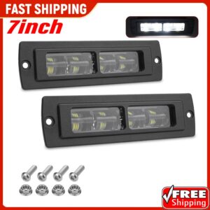 Barra de luz de trabajo LED de montaje empotrado 2X 7 pulgadas punto de inundación conducción niebla todoterreno 4x4 4x4-