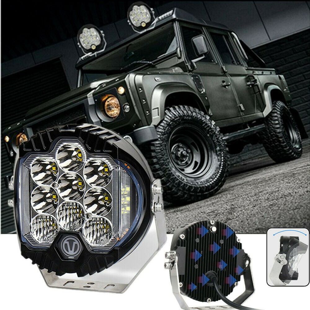 Combo de luces de trabajo LED de 5 pulgadas 50 W foco inundación lámpara antiniebla todoterreno 4x4 coche de conducción- - Image 3