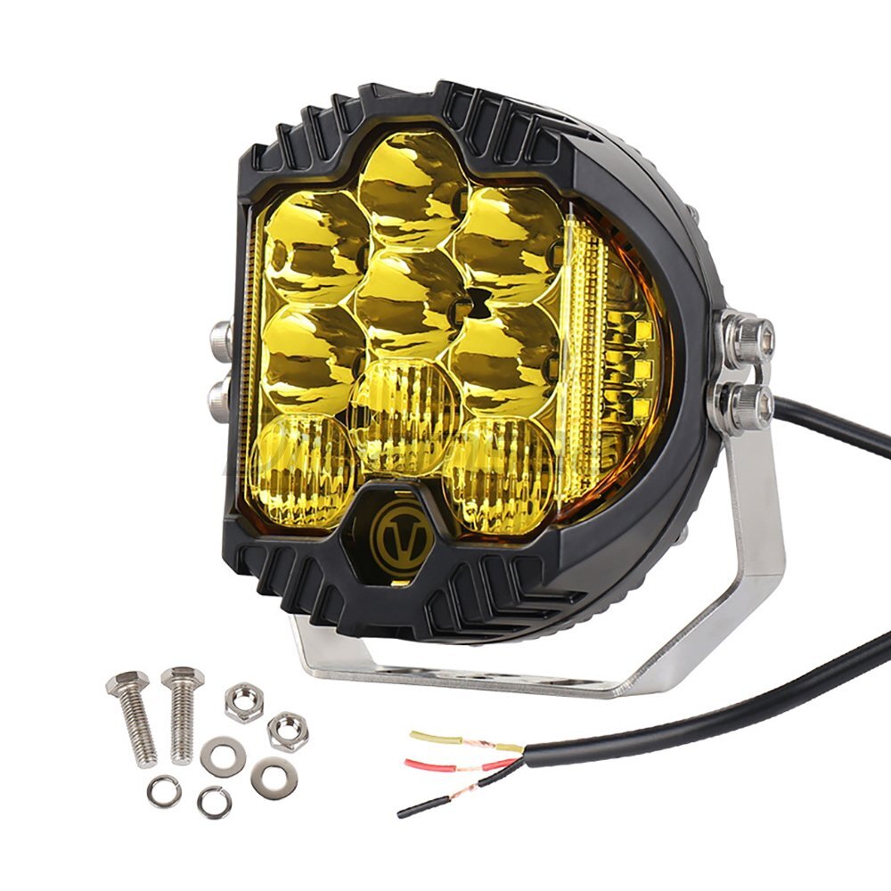 1x 7"" 90W LED Luz de Trabajo Vainas Punto Inundación Combo Conducción Lámpara Antiniebla Offroad 4x4 Coche- - Image 2