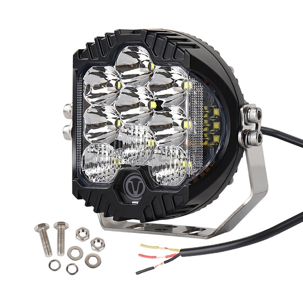 1x 7"" 90W LED Luz de Trabajo Vainas Punto Inundación Combo Conducción Lámpara Antiniebla Offroad 4x4 Coche- - Image 3