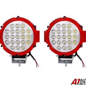 2x 63w LED Rojo Trabajo Luces de Conducción Barra Punto Todoterreno Coche Camión ATV 4x4 12v 24v-
