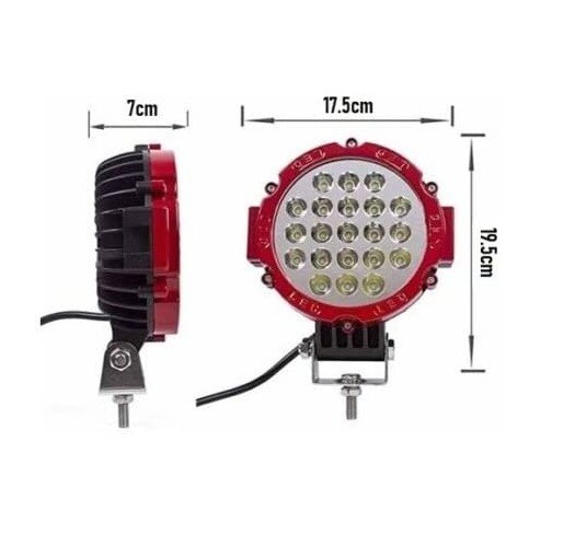 2x 63w LED Rojo Trabajo Luces de Conducción Barra Punto Todoterreno Coche Camión ATV 4x4 12v 24v- - Image 2