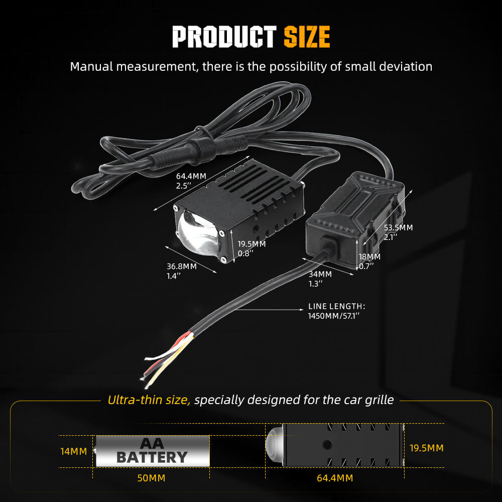 Par de luces de conducción LED de 3 pulgadas focos DRL redondos todoterreno 4x4 SUV lámpara de trabajo- - Image 4
