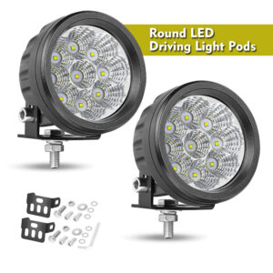 2x Luces LED redondas de conducción todoterreno de 3,5" 90W cápsulas de punto antiniebla trabajo SUV ATV 4x4 UTV-