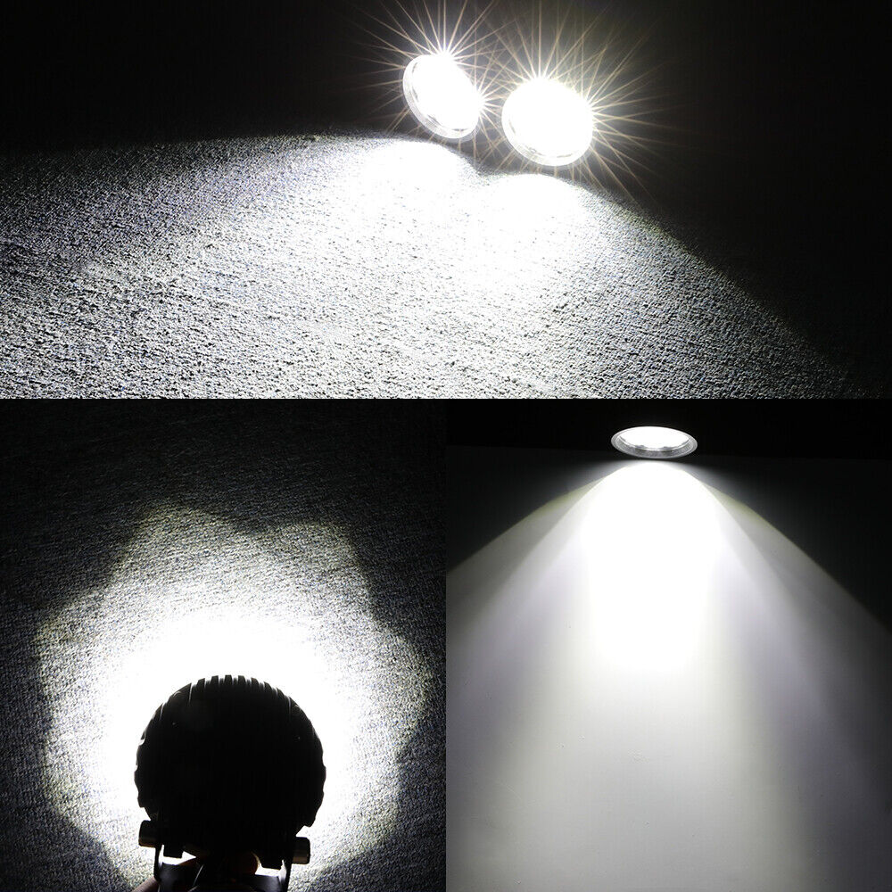 2x Luces LED redondas de conducción todoterreno de 3,5" 90W cápsulas de punto antiniebla trabajo SUV ATV 4x4 UTV- - Image 2