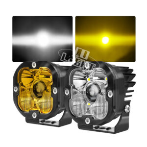 2x 3" Láser LED Luces de Trabajo Blanco Ámbar Combo Vainas Offroad 4x4 UTV Lámpara de Conducción-