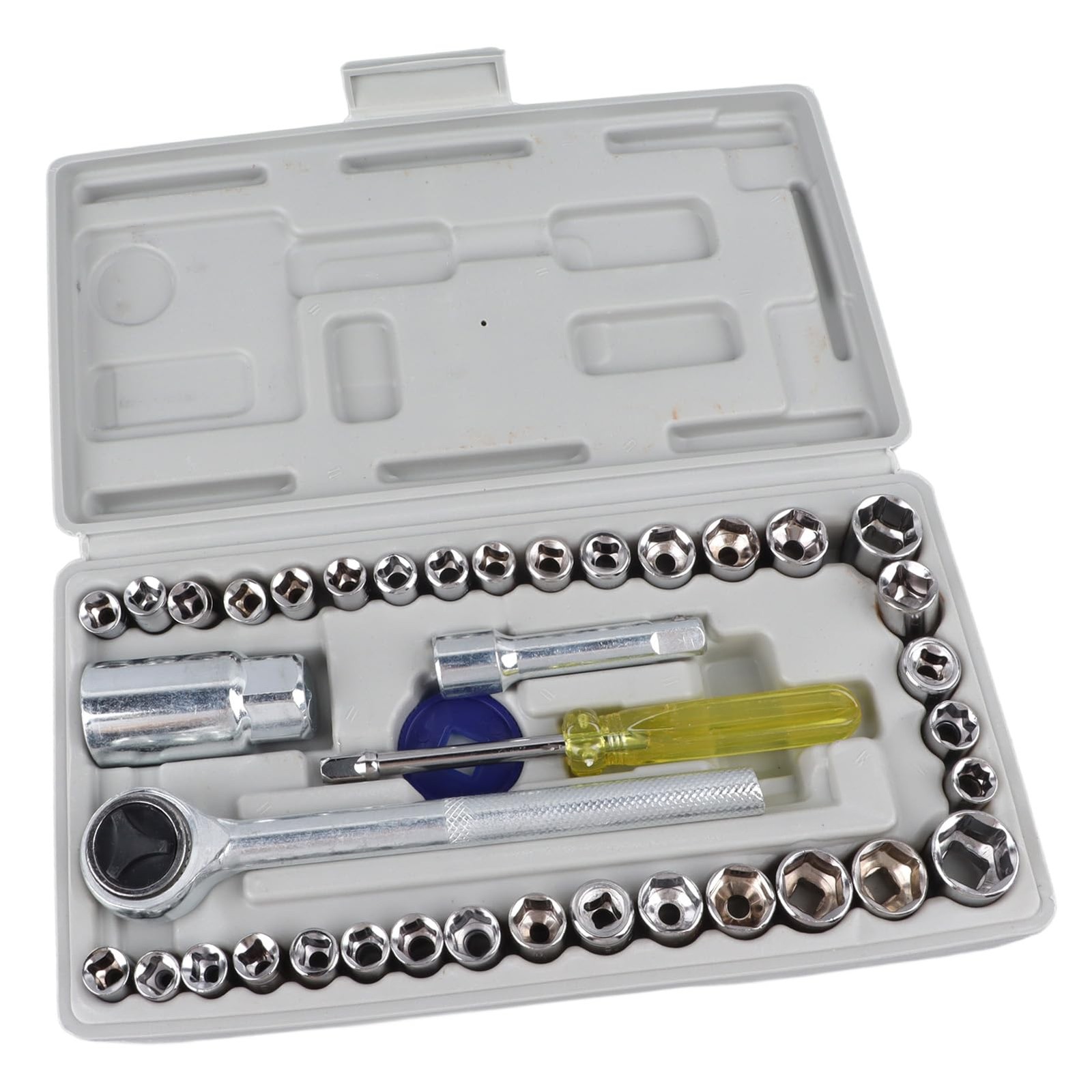 Socket Wrench Set, 34-Piece Carbon Steel Kit with Toolbox, Automotive and Hom... - Image 4