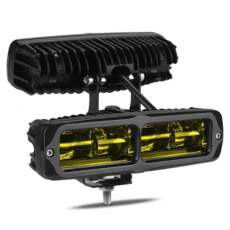 Barra de luces de trabajo LED amarillas 2X 6 pulgadas punto de inundación conducción niebla camión todoterreno 4x4 4x4- - Image 3