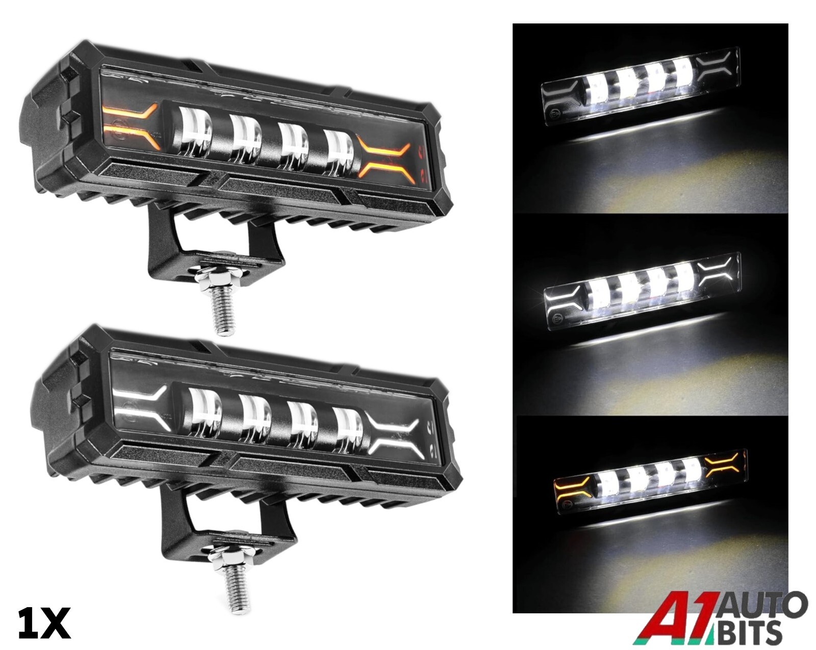 Barra de luces de trabajo LED 7" Ultra HD 7D Spot Pods lámpara antiniebla conducción camión ATV 4x4 SUV-