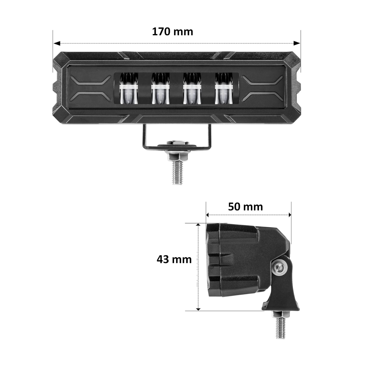 Barra de luces de trabajo LED 7" Ultra HD 7D Spot Pods lámpara antiniebla conducción camión ATV 4x4 SUV- - Image 3