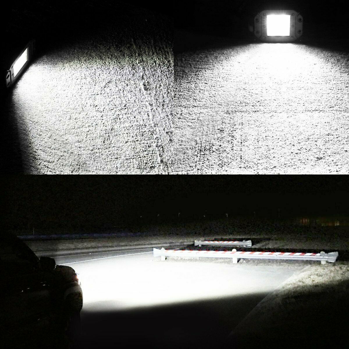 2X 5'' Flush Mount LED Work Lights Bumper Reverse Lamp Offroad 4WD Truck Driving - Image 2