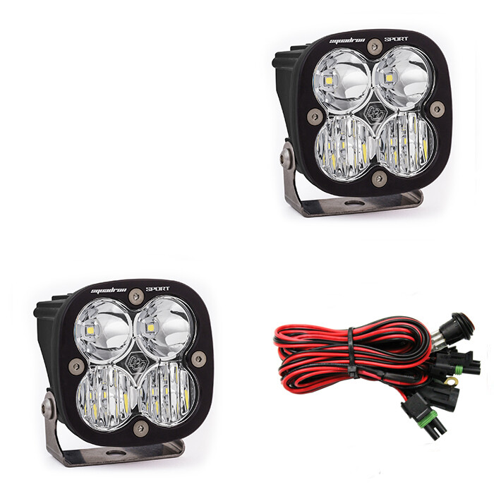 Baja Designs Squadron Sport Clear Driving-Combo Luces LED con Protectores de Rocas Ámbar- - Image 2