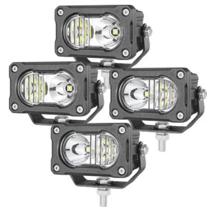 4X 3" PRO LED cubo barra de luz de trabajo punto antiniebla cápsulas de inundación 6500K conducción fuera de carretera 4x4-