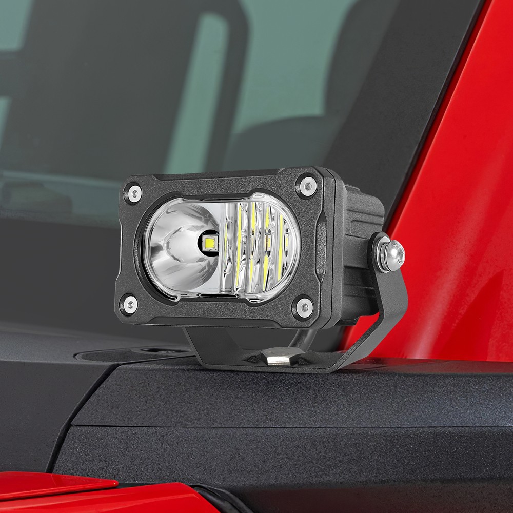 4X 3" PRO LED cubo barra de luz de trabajo punto antiniebla cápsulas de inundación 6500K conducción fuera de carretera 4x4- - Image 5
