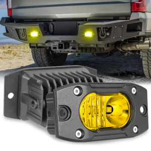 2X 4" Flush Mount 40W LED Cube Auxiliary Light Pod Wide Cornering Amber 4WD SUV